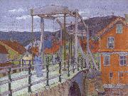 Harold  Gilman Canal Bridge oil on canvas